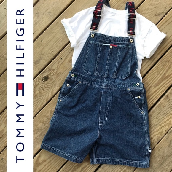 tommy hilfiger overall shorts